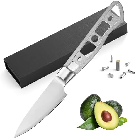 KATSURA Woodworking Project Kit –Paring Knife Blank – 3.25 Inch – Japanese Premium AUS 10, 3-Layer Forged Steel – Perfect for Woodworkers, Crafters – Classic Style Handle – NO LOGO by KatsuraCutlery