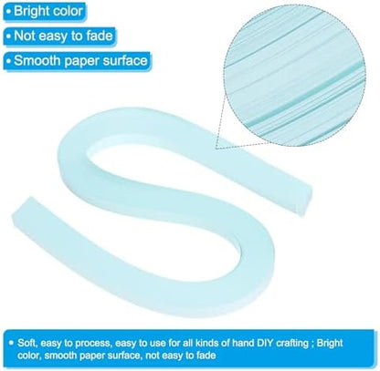 PATIKIL 120pcs Quilling Strips Paper 3/8"(10mm) 21"(54cm) Origami Paper Quilling Strip for Art DIY Hand Craft Christmas, Light Blue - Image 3