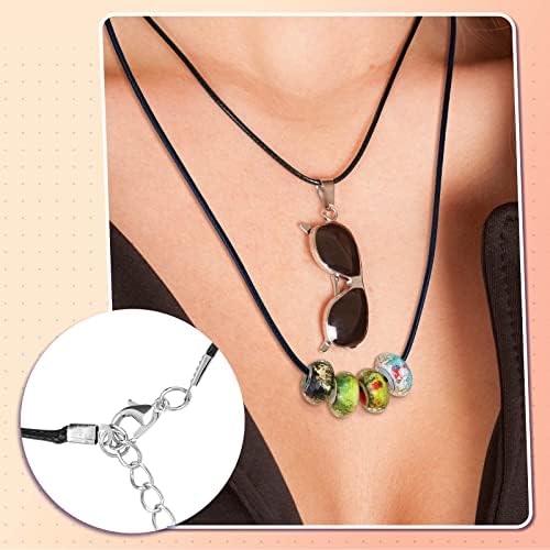 Tudomro 100 Waxed Leather Necklace Cord with Clasp,Basic Color,20 Inch - Image 2