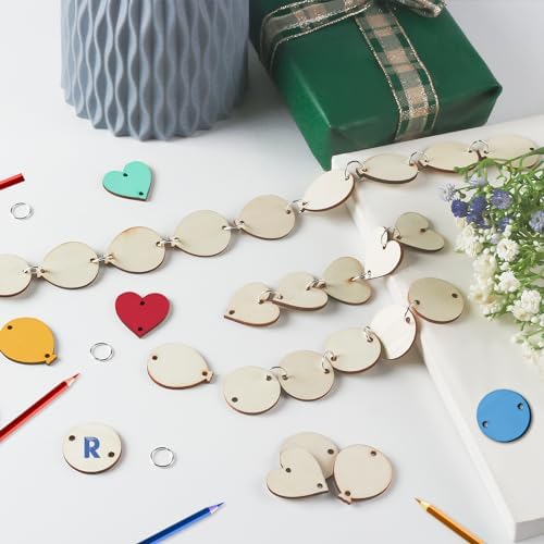 Family Birthday Plaque Tags Wooden Birthday Calendar Board Tags with Rings - Image 2
