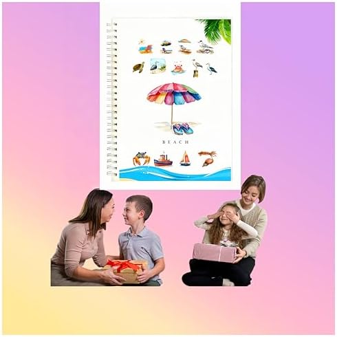 Watercolor Workbook，Water Paint Adult Set，Easy Coloring Book,Beautiful Paintings for Beginner（Fruit - Album (Beach - brochure) - Image 5