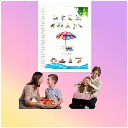 Watercolor Workbook，Water Paint Adult Set，Easy Coloring Book,Beautiful Paintings for Beginner（Fruit - Album (Beach - brochure) - Image 5