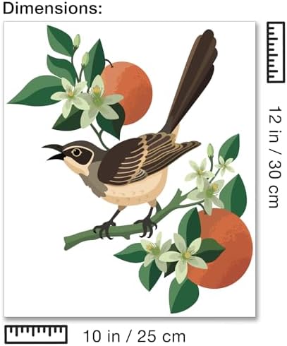 CraftLab Painting Kit - Paint by Numbers for Adults, Acrylic, Canvas, Brushes, Mockingbird & Orange Blossoms - Image 6