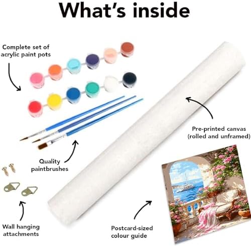 YarnMate Scenery Paint by Numbers for Adults,Resting by Lake Paint by Number for Adults Beginner,Easy Acrylic Paint by Number on Canvas for Relax and Home Wall Decor 16X20 Inch (Without Frame) - Image 6