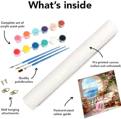 YarnMate Scenery Paint by Numbers for Adults,Resting by Lake Paint by Number for Adults Beginner,Easy Acrylic Paint by Number on Canvas for Relax and Home Wall Decor 16X20 Inch (Without Frame) - Image 6