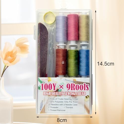 40 Pcs Basic Sewing Kit,Thread Kit with Sewing Supplies and Accessories for Adults,Beginner,Home,Travel,Emergency Including Sewing Thread，Needles and More - Image 2