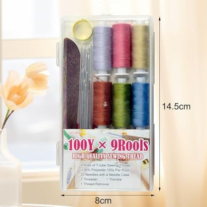 40 Pcs Basic Sewing Kit,Thread Kit with Sewing Supplies and Accessories for Adults,Beginner,Home,Travel,Emergency Including Sewing Thread，Needles and More - Image 2