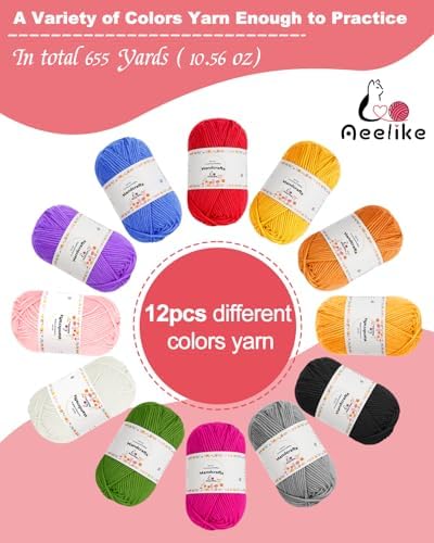 Aeelike Crochet Kit for Beginners Adults Kids, Complete Crochet Set, Winred - Image 3