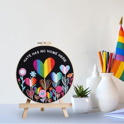 Louise Maelys LGBT Love Embroidery Kit for Beginners, Flower Pattern - Image 6