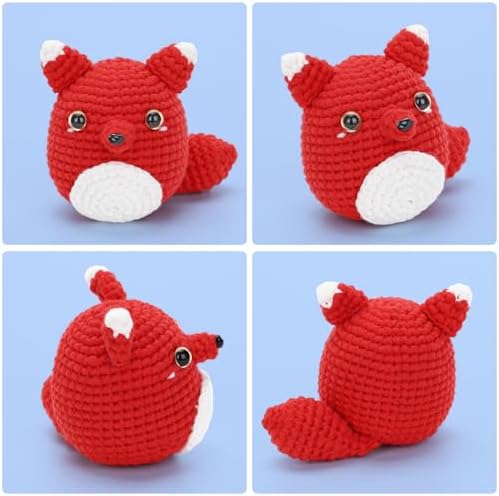 CrochetBox Red Fox Crochet Kit for Beginners, Easy Craft for Adults - Image 2