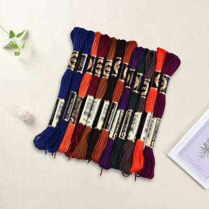 12 Skeins 6 Strands Hand Variegated Embroidery Floss Gradient Cross Stitch Thread Polyester Friendship Bracelet String Yarn Bracelets Threads Bulk for Sewing Knitting Craft Crochet Stitching - Image 3
