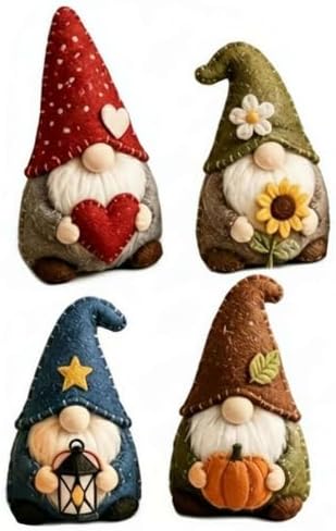 DIY Fabric Animal Craft Kit Creative Handmade Art, Stitch Your Own Whimsical World Patchwork Sewing Set 3D Cute for Making Ornament Adults Beginners, Gift Holidays Keychains (D) by Unknown
