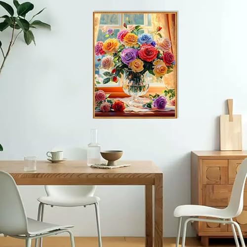 Ycydilirab Flowers Paint by Numbers Kits for Adults - Paint by Number Flowers,DIY Adults Paint by Numbers on Canvas Drawing Colorful Paintworks Artwork for Gifts and Wall Docer 16x20inch - Image 7