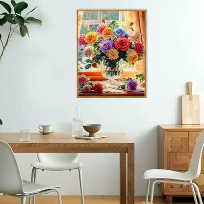 Ycydilirab Flowers Paint by Numbers Kits for Adults - Paint by Number Flowers,DIY Adults Paint by Numbers on Canvas Drawing Colorful Paintworks Artwork for Gifts and Wall Docer 16x20inch - Image 7