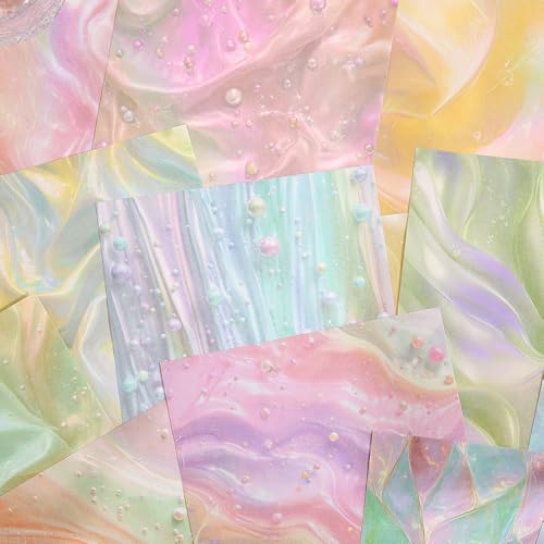 icceemee 160 Sheets of Pearlescent Scrapbook Paper, journaling Scrapbook Supplies Craft Collage Paper Set, Junk Journal Bullet Journal Poster Room Decor for Card Making Decorative Gifts - Image 2