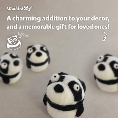 Woolbuddy Needle Felting Starter Kit (Panda) for Beginner & Adult with Tool - Image 4