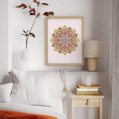 ARTEZA Paint by Number for Adults, 12x16 Inches, 21 Pieces, Mandala Paint by Numbers Kit, Comes with 1 Canvas Panel, 12 Acrylic Paint Pots, 5 Paintbrushes, Art Supplies for Home & Office Wall Decor - Image 5