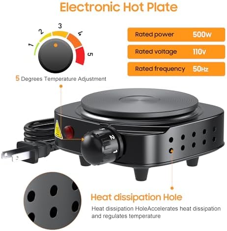 Ohcans Candle Making Kit with Electronic Hot Plate, Candle Making Kit for Adults, DIY Starter Candle Making Supplies, with 900ml Candle Make Pouring Pot, Stirring Spoon, Wicks Holder, Thermometers - Image 3