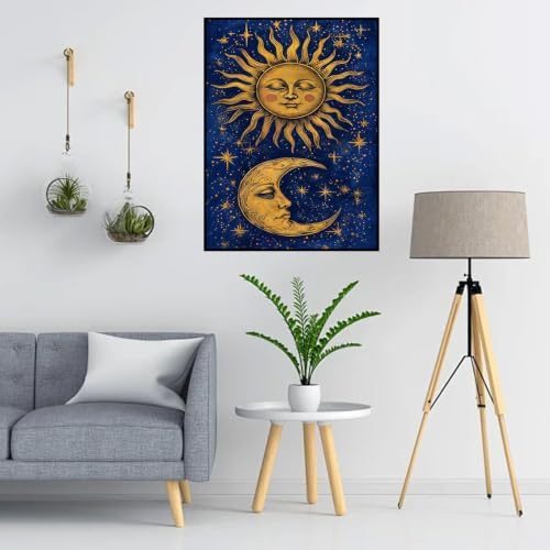 Lophomie Diamond Art Kits for Adults, 5D Sun and Moon Diamond Painting Kits - Image 3