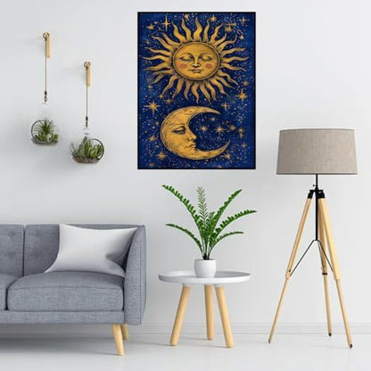 Lophomie Diamond Art Kits for Adults, 5D Sun and Moon Diamond Painting Kits - Image 3
