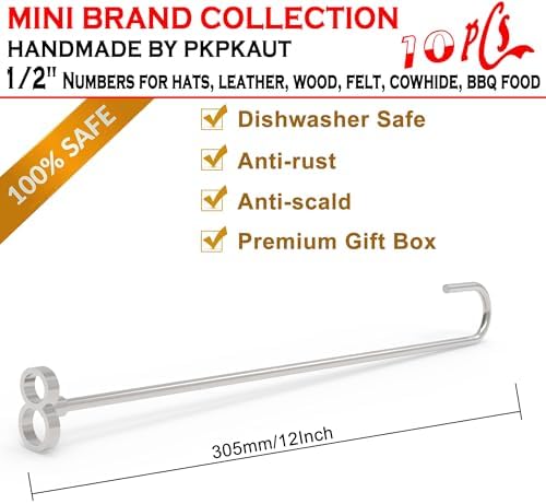 10Pcs 1/2" Custom Branding Iron for Wood, Leather Branding Stamp - Image 4