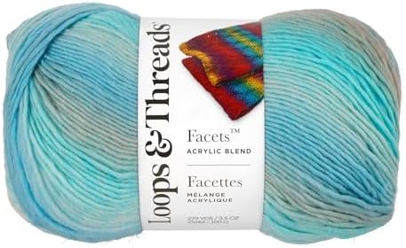 Loops & Threads Facets Yarn - Yarn for Knitting, Crochet, Weaving, and Arts & Crafts - Frost, Acrylic, 3.5 oz - Image 4