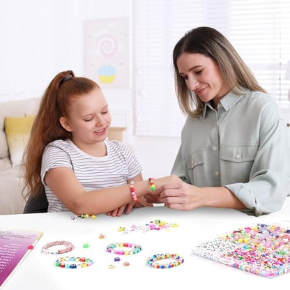 2300pcs Polymer Clay Beads Bracelet Making Kit with Colorful Letter Beads - Image 4