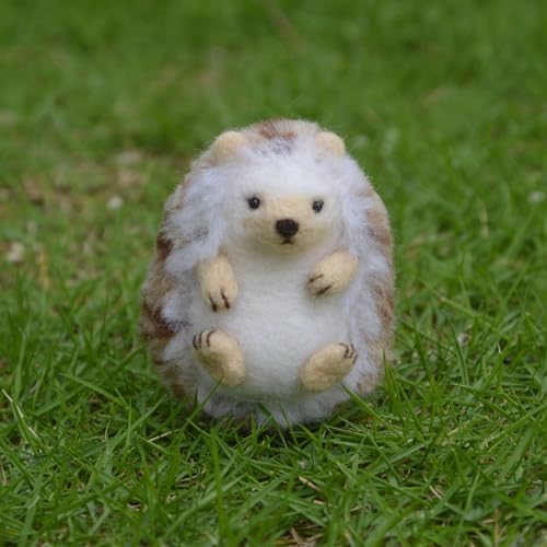 Hedgehog Needle Felting Kit for Beginners Easy Steps to Make with Everything, Christmas for Mom, Grandma - Image 3