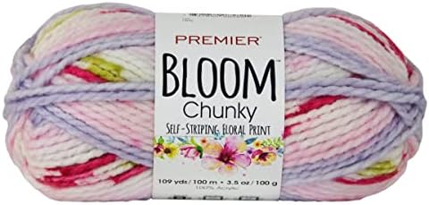 Premier Yarns Bloom Chunky, Hydrangea, Bulky Weight, 3.5 oz, 109 Yards by Premier