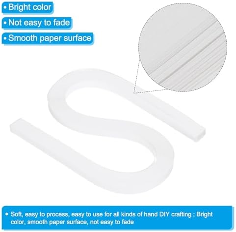 PATIKIL 360pcs Quilling Paper Strips Paper Flowers Quilling Kits 3/8"(10mm) Origami Paper for Adults Beginner Art Craft, 21"(54cm) Milky White - Image 3