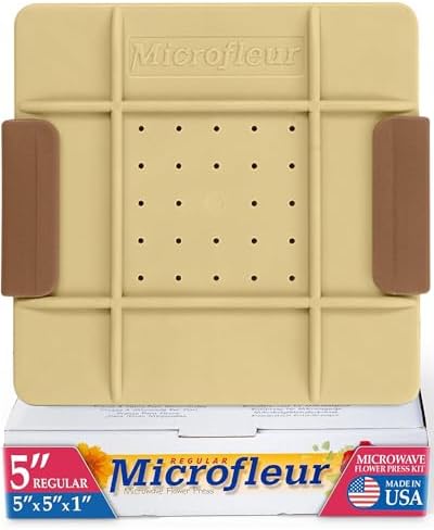 Microfleur Microwave Craft Flower Preservation Press Portable Kit, 5 inch by Microfleur