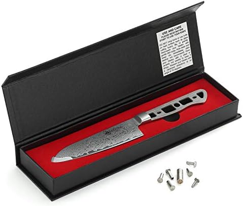 KATSURA Woodworking Project Kit – Santoku Knife Blank – 5 Inch – Japanese Premium AUS 10, 67 Layers Damascus Steel - Image 3