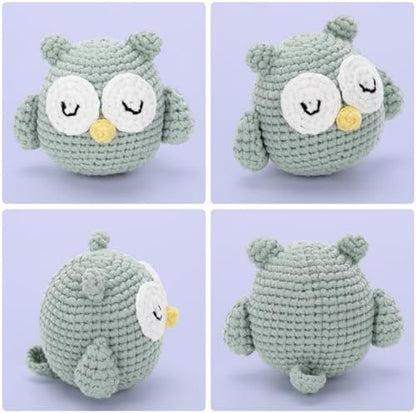 Complete Beginners Crochet Kit - Owl Crochet Kit, All You Need for Crocheting, Step-by-Step Video Tutorials, Instruction, Tools, Holiday Birthday Gift for Adults, Teens - Image 2