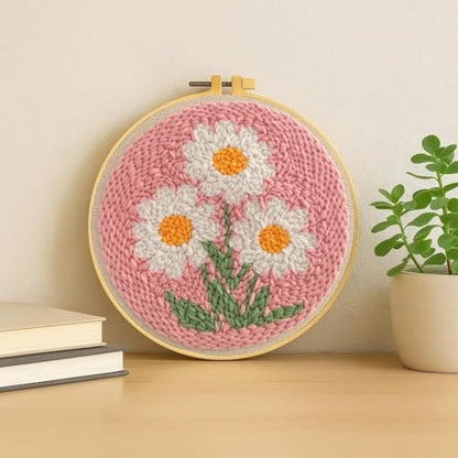 Punch Needle Kit for Beginners Adults-Flower Daisy,with Video Tutorial - Image 5