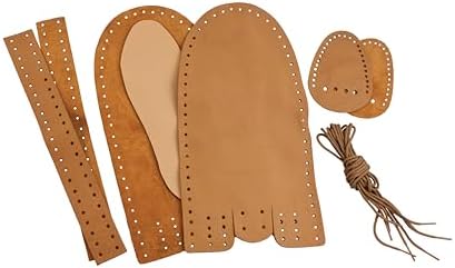 Realeather Adult Moccasin Leathercraft Kit, 4-5, Golden Tan - Image 5