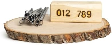 1/2" Number Mini Steel Branding Irons Kit for Hats, Wood Burning, DIY Beginner Adult Crafts Bullet Points by The+Heritage+Forge