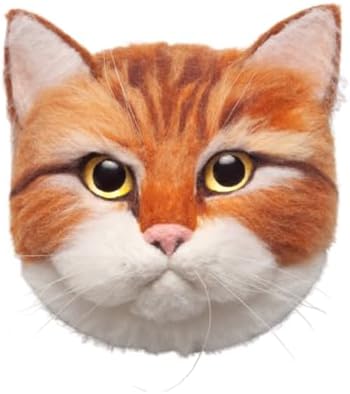 MeowPick Needle Felting Kit with Cat Head Mold, Animals Needle Felting Set, DIY Wool Felt Materials Set with Felting Tool and Instruction for Quick Needle Felting Craft (Ginger cat) - Image 2