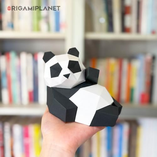 3D Panda Xingxing Origami Paper Craft Kit, Fun DIY Pre-Cut 3D Paper Art Model for Teens & Adults, Easy Handmade Animal Figurine Sculpture Gift Set for Bookshelf Decoration - Image 2