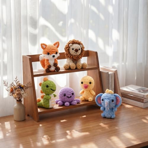 Xanlon Crochet Kit for Beginners,6pcs Animals Knitting Beginner Starter Kit - Image 7