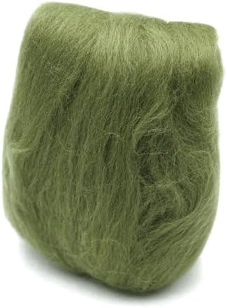 Clover Natural Wool Roving .3oz - Moss Green - Image 2