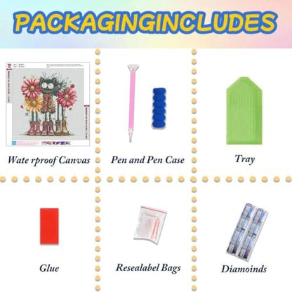 Lophomie Diamond Art Kits for Adults, 5D Cat Diamond Painting Kits 14x14 in - Image 6