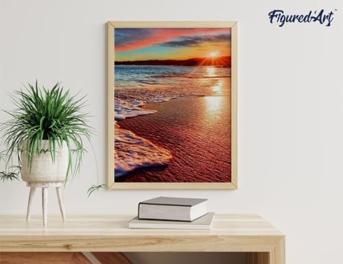 Figured'Art Paint by Numbers Kit for Adults Sea Foam 16"x20" - Craft Art Painting DIY Kit Rolled Canvas Without Frame - Image 4