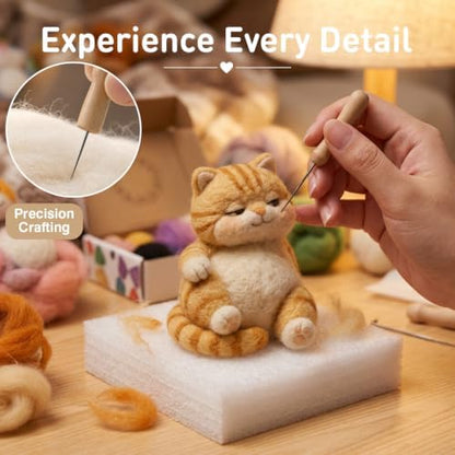FACE N FACE DIY Needle Felting Kit Cute Beagle Puppy – Needle Felting Starter Kit with Fiber Roving, Needles, Felting Pad & Instructions | Felted Dog Kit for Beginners Adults | DIY Craft Gift - Image 4
