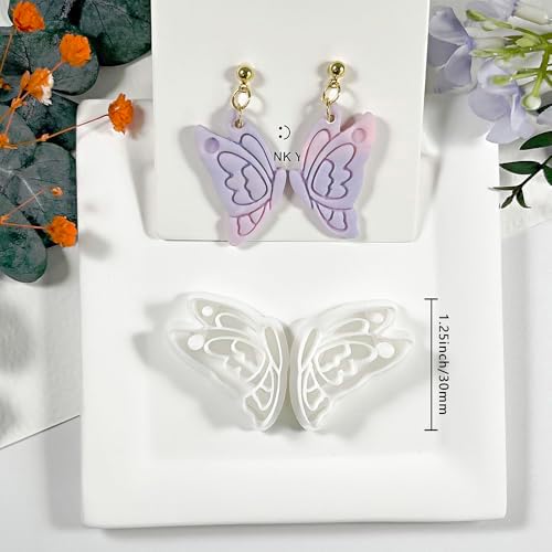 Xaekicr Butterfly Wings Polymer Clay Cutters – Clay Cutters for Earrings Making, Polymer Clay Molds for Jewelry DIY, Clay Tools for Handmade Crafts - Image 3