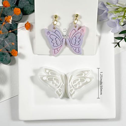 Xaekicr Butterfly Wings Polymer Clay Cutters – Clay Cutters for Earrings Making, Polymer Clay Molds for Jewelry DIY, Clay Tools for Handmade Crafts - Image 3