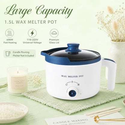 Ksedcon Electric Wax Melting Pot for Candle Making with Pouring Spout - Image 3