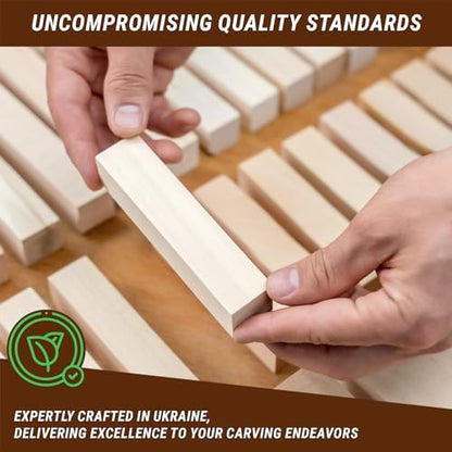 BeaverCraft Basswood Carving Blocks BW16 pcs - Soft Whittling Wood Carving Kit for Beginners - Unfinished Wooden Block Set - Basswood for Crafts - Image 6