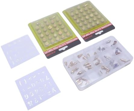 110 Piece Wood Burning Tip Set with Brass Alphabet Number Stencils for Embossing Carving DIY Crafts, Compatible with Pyrography Tools for Adults and Beginners - Image 2