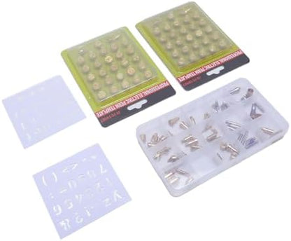 110 Piece Wood Burning Tip Set with Brass Alphabet Number Stencils for Embossing Carving DIY Crafts, Compatible with Pyrography Tools for Adults and Beginners - Image 2