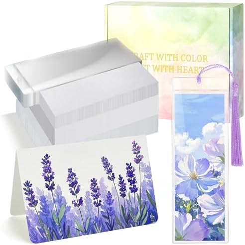 152 PCS Blank Watercolor Cards & Bookmarks Kit, 140lb/300gsm Cotton Paper, 30 Sets 4"x6" Cards with Envelopes, 30 Bookmark Sets with Sleeves, Tassels & Stickers for DIY Greeting Card & Craft Projects by Unknown